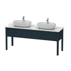Duravit Luv LU9562B9898 База напольная для двух раковин 743x1788x570, 2 выдв.ящика, цвет темно-синий шелковисто-матовый фото