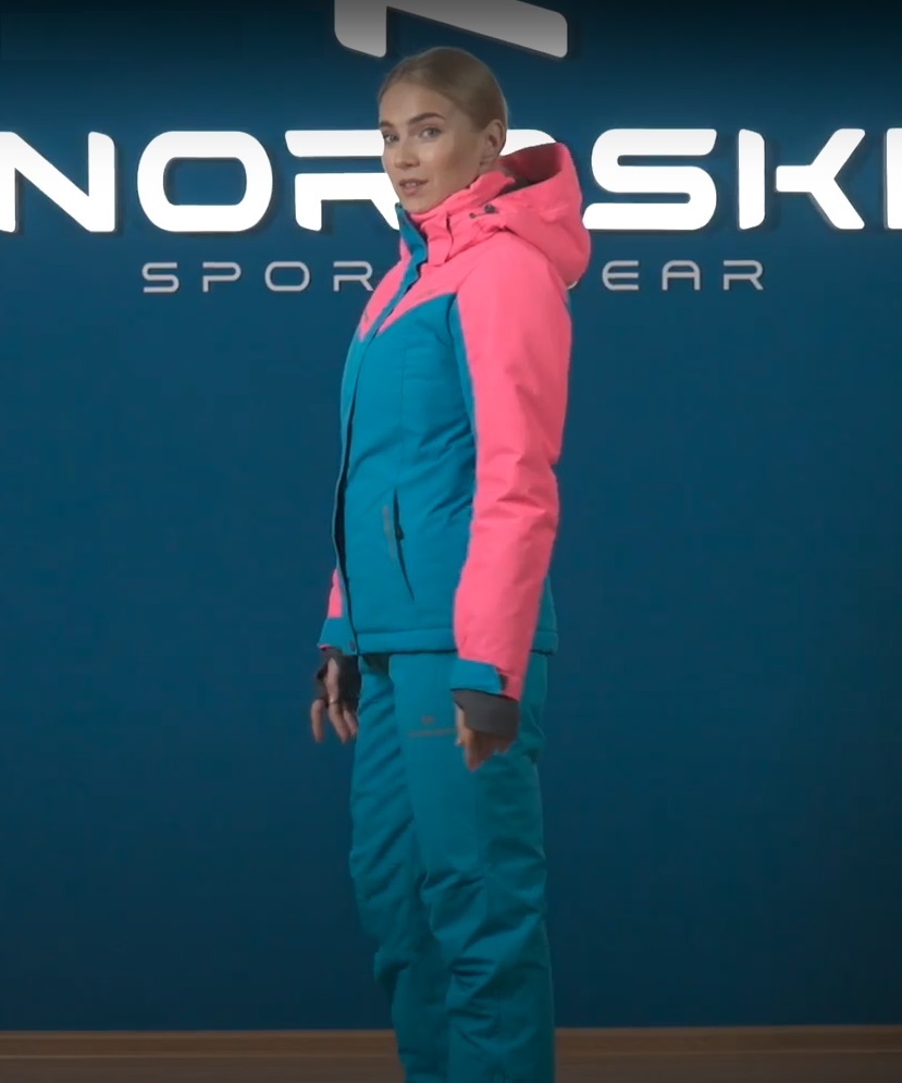 Горнолыжный костюм женский Nordski Extreme blue-pink-blue - 19