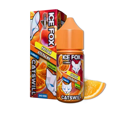 Жидкость ICE FOX & CATSWILL SOUR Salt 2% 30 ml - КИСЛЫЙ АПЕЛЬСИН