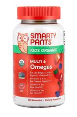 SmartyPants Kids Organic, мультивитамины и омега-кислоты для детей, смесь ягод и вишня, 120 жевательных таблеток