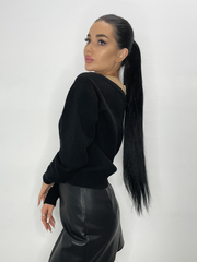 Черный джемпер Alexander Wang с сеткой