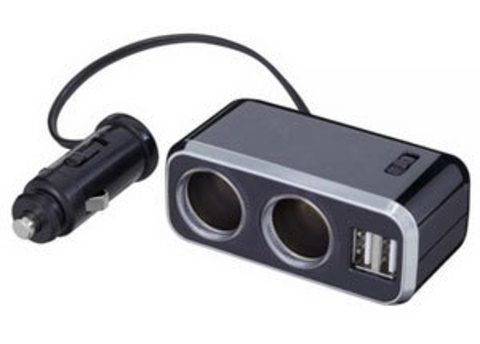 Разветвитель на 2 гнезда + 2 USB FIZZ-968 Разветвитель на 2 гнезда + 2 USB FIZZ-968