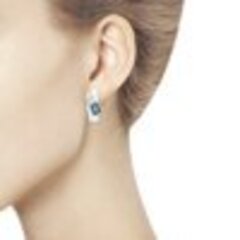 728603-3 - Серьги из белого золота с лондон-топазами