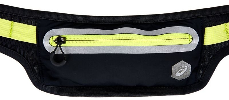 Asics Waist Pouch M сумка пояс черная-желтая - 2
