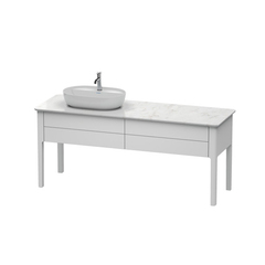 Duravit Luv LU9563L3636 База напольная, 743x1788x570, 2 выдв.ящика, раковина слева, цвет белый шелковисто-матовый фото