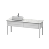 Duravit Luv LU9563L3636 База напольная, 743x1788x570, 2 выдв.ящика, раковина слева, цвет белый шелковисто-матовый