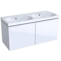 Geberit Acanto 500.613.01.2 Тумба под раковину, 119x53.5x47.6см, белый / ультраглянцевый лакированный, белый / глянцевое стекло фото