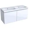 Geberit Acanto 500.613.01.2 Тумба под раковину, 119x53.5x47.6см, белый / ультраглянцевый лакированный, белый / глянцевое стекло