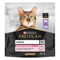 Pro plan корм сухой для пожилых кошек 7+ чувствительное пищеварение индейка