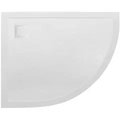BelBagno TRAY-MR-UNO-RH-120/80-550-35-W-L-BO Поддон из искусственного мрамора в комплекте с сифоном с белой матовой декоративной накладкой фото