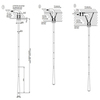 Gessi Cono 45199#031 Потолочный излив, длина штанги под заказ, комбинируемый с удаленным управлением, цвет: хром