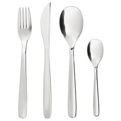 Набор столовых приборов на 4 персоны IKEA MOPSIG, Нержавеющая сталь, 16 шт