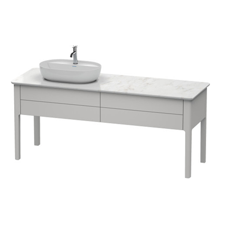 Duravit Luv LU9563L3939 База напольная, 743x1788x570, 2 выдв.ящика,раковина слева, цвет скандинавско белый шелковисто-матовый