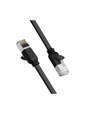 Кабель сетевой плоский  UGREEN NW102 (50176) Cat 6 8-Core U/UTP Flat Ethernet Cable, 5м, черный