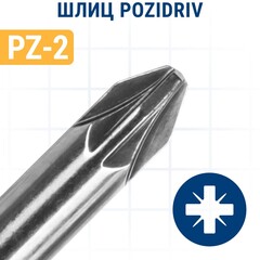 Бита отверточная ПРАКТИКА Профи PZ-2 х 50мм (2шт) (035-745)
