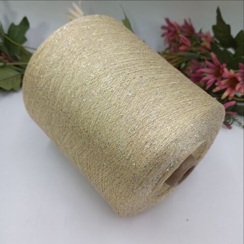 Sequin Lurex люрекс с пайеткой 3000м/100гр 014 Золотой, пайетка галографическая