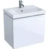 Geberit Acanto 500.614.01.2 Тумба под раковину, 59.5x53.5x41.6см, белый / ультраглянцевый лакированный, белый / глянцевое стекло