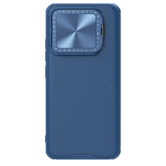 Чехол синего цвета от Nillkin на смартфон Xiaomi 14, серия CamShield Prop Case (с откидной защитной крышкой для камеры)