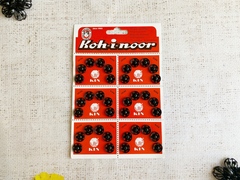 Кнопки KOH-I-NOOR №3 пр-во Чехия, d 1 см, чёрный