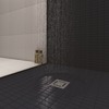 Berges Platz Norma 090158 Трап водосток 100х100, матовый хром, S-сифон D50 H60 боковой