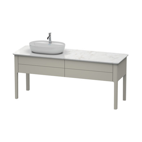 Duravit Luv LU9563L6060 База напольная, 743x1788x570, 2 выдв.ящика, раковина слева, цвет серо-коричневый шелковисто-матовый