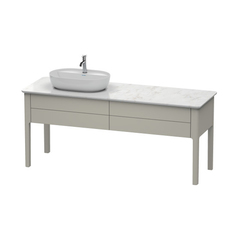 Duravit Luv LU9563L6060 База напольная, 743x1788x570, 2 выдв.ящика, раковина слева, цвет серо-коричневый шелковисто-матовый фото