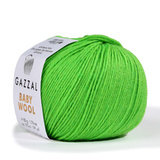 Пряжа Gazzal Baby Wool 821 салатовый