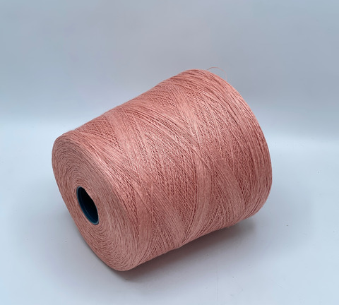 Бобинная пряжа, Linen, 1/960 960м, 100% Лен, Персик. 40739