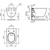 Ideal Standard i.life O T568001 Унитаз подвесной с технологией смыва HydroTwist