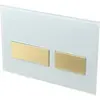 Cezares LUX-GB-2-BORO Кнопка смыва, Белое стекло, брашированное золото