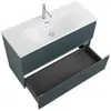 BelBagno UNO-MINI-1000-2C-SO-AO База под раковину подвесная с фрезерованными ручк. по всей длине фасада с двумя выкатн. ящ., Голубой Мат.,1000x395x608