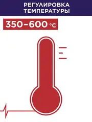 Строительный фен ПУЛЬСАР ФС 2000-2 (2000Вт, 350/600*C, 300/500л/мин, 0,8кг,+4 насадки) (792-520)