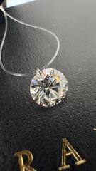 CVD бриллиант 0,5/1ct карат на леске невидимке с замками из белого золота 750 пробы