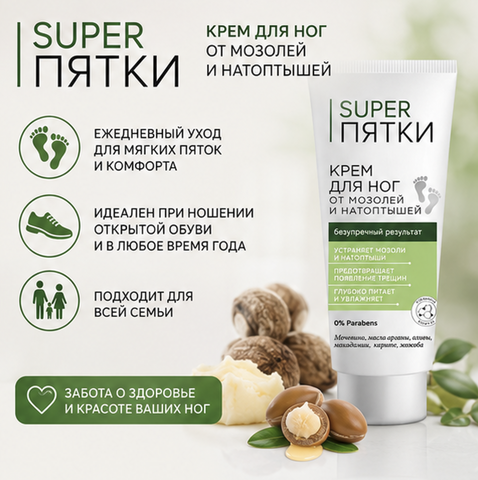 Крем для ног от мозолей и натоптышей SUPER ПЯТКИ, 75мл Фитокосметик — фото 4