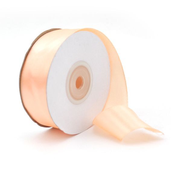 Лента Атласная (1,2см*22,85м) Персиковый.