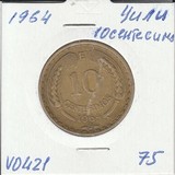 V0421 1964 Чили 10 сентесимо V0421 1964 Чили 10 сентесимо