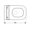 Geberit Smyle Square 500.685.01.2 Унитаз подвесной безободковый Rimfree® в комплекте с сиденьем (сэндвич) с плавным закрыванием SoftClose и быстросъемный кре