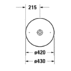 Duravit Cape Cod 2328430000 Раковина накладная круглая d430 мм, без отверстия под смеситель, цвет внутри - белый, снаружи - белый