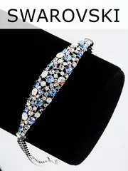 Браслет Россыпь из голубых камней Swarovski