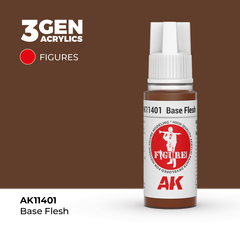 Акриловая краска AK Interactive Base Flesh 3GEN Figures, 18мл