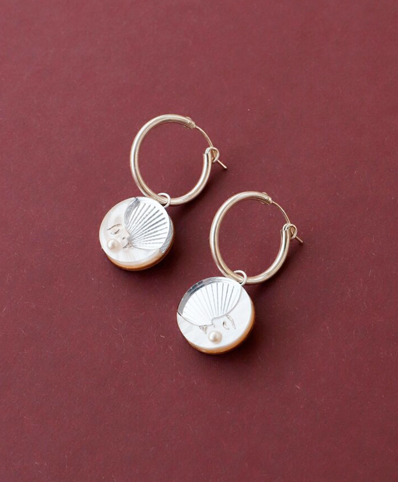 Серьги Moon II Hoops Silver