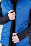 Премиальный костюм для лыж и зимнего бега Nordski Hybrid Hood Pro Black-Blue