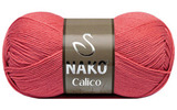 Пряжа Nako Calico 11037 коралловый