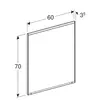 Geberit Option Plus 501.071.00.1 Зеркало с подсветкой с прямым и непрямым освещением, 60x70см, Серебристые оттенки / Матированный алюминий