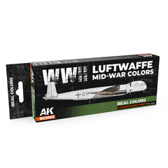 Набор красок AK Interactive Real Colors - WWII Luftwaffe Mid-War Colors