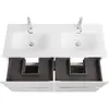 BelBagno UNO-1200-4C-SO-BO База под раковину подвесная с фрезерованными ручками по всей длине фасада с четырьмя выкатн. ящ., Bianco Opaco, 1200x455x608