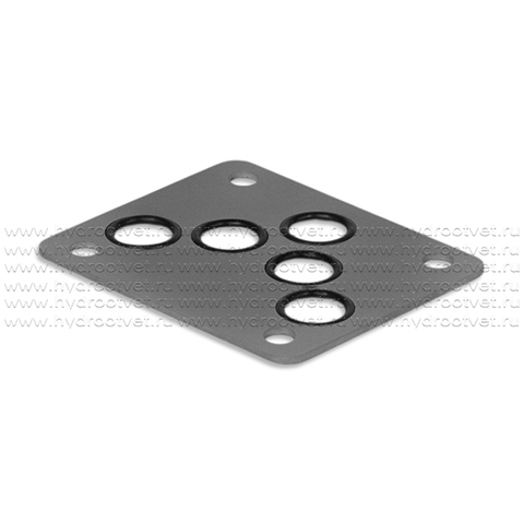 Фото O-ring plate for Z2FS10 NBR - Пластина-проставка с уплотнительными кольцами под ISO 4401-05 (СЕТОР05), материал NBR