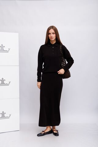 LUISA CERANO Юбка трикотажная из шерсти и кашемира
