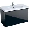 Geberit Acanto 500.616.16.1 Тумба под раковину, 89x53.5x41.6, черный / лакированный матовый, черный / глянцевое стекло