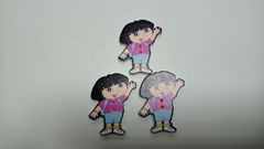 Пуговицы деревянные фигурные, цветные, 4-5 шт.